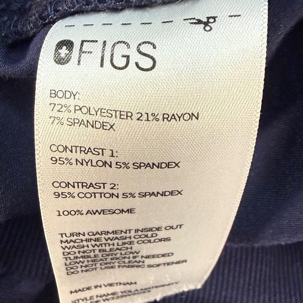FIGS Yola Maternity Cargo Scrub Pants Navy Blue Technical Collection Size M - Picture 6 of 10